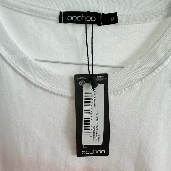 New With Tags Boohoo Aperol Spritz Oversized Shirt - Picture 4 of 5